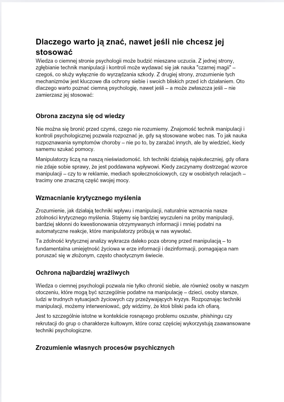 Ciemna strona psychologii